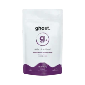 Black Cherry Delta 9 Ghost Gummies 1000mg